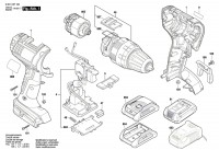 Bosch 3 601 H67 100 Gsb 18 V-Li Cordl Perc Screwdr 18 V / Eu Spare Parts